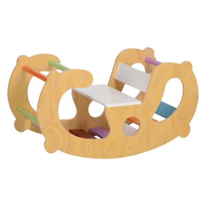 Speeltoestel - Klimrek en Schommel in één - Voor kinderen - Naturel