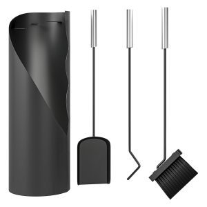 Kachelaccessoires - 4-delige set - metaal - zwart