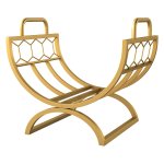 Houtopslagrek - Voor binnenshuis - Metaal - Goudkleurig