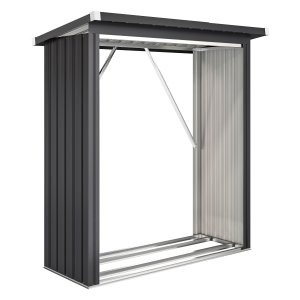 Schuur - Stalen houtoverkapping - Verhoogde vloer - Donkergrijs