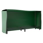 Houtopslag - met dekzeil - gepoedercoat - Zwart/Donkergroen