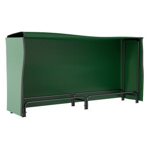 Houtopslag - met dekzeil - gepoedercoat - Zwart/Donkergroen