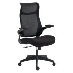 Bureaustoel - ergonomische - ademende rugleuning – verstelbare hoofdsteun - Zwart