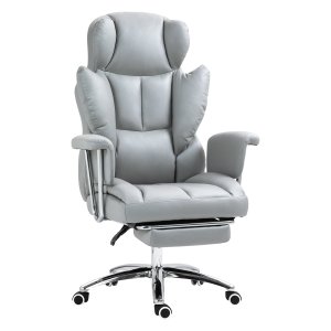 Bureaustoel - Ergonomische - Verstelbaar - 360° draaibaar - lichtgrijs