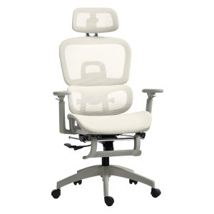 Kantoorstoel - Ergonomisch - Ademende netstof - Verstelbaar - Beige