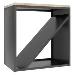 Houtrek - Verhoogd met Scheider - Zwart