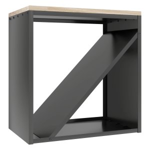 Houtrek - Verhoogd met Scheider - Zwart