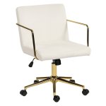 Kantoorstoel - Fluweelachtig – Luxe – Stevig - crèmewit