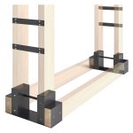 Houtopslagrek - Verstelbaar en stijlvol - Zwart