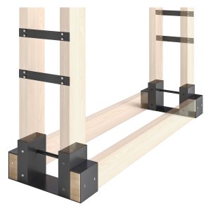 Houtopslagrek - Verstelbaar en stijlvol - Zwart