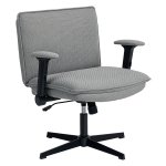 Bureaustoel - Verstelbaar in hoogte, stalen basis - Grijs
