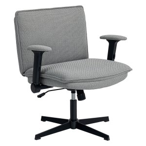 Bureaustoel - Verstelbaar in hoogte, stalen basis - Grijs