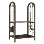 Haardhoutopslagrek - Stijlvol en functioneel - Zwart