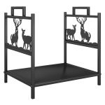 Houtopslagrek - Robuust en ruim - zwart