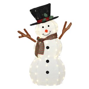 Buiten decoratie - Sneeuwpopdecoratie - LED-verlichting - Feestelijk wit