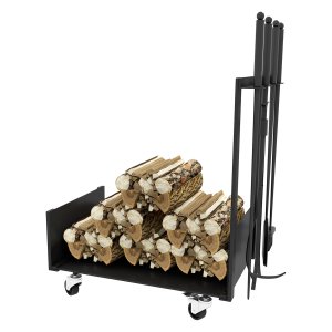 Barbecuecart - Stevig metalen frame - Groot draagvermogen - Zwart