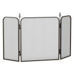 Haardbescherming - inklapbaar en van metaal - zwart