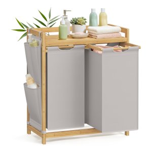 Wasrek - Bamboe - Ruimtebesparend – Rookgrijs