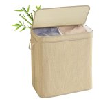 Wasmand - Bamboe - Grote Capaciteit - Verwijderbare Waszak - Natuurlijke Kleur