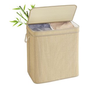 Wasmand - Bamboe - Grote Capaciteit - Verwijderbare Waszak - Natuurlijke Kleur