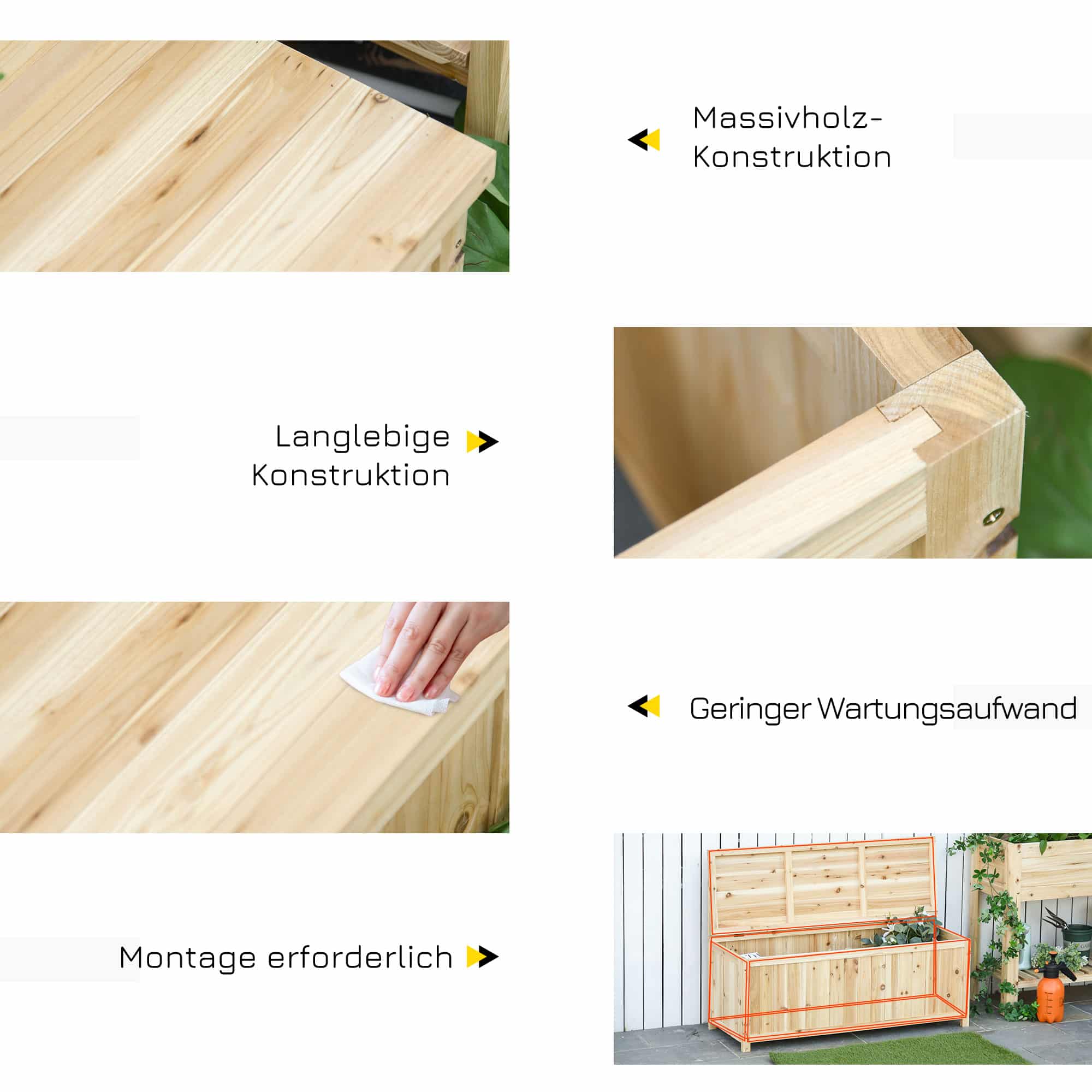 Keter Tuinbank 2-zits met opbergbox Hudson 227 L grijs
