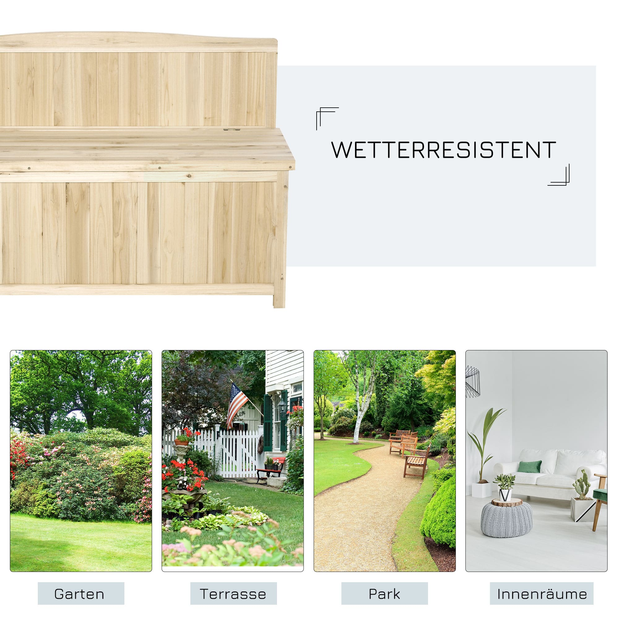Outsunny Tuinbank voor 2 personen, rustiek ontwerp, grenenhout Outsunny Tuinbank voor 2 personen, rustiek ontwerp, grenenhout